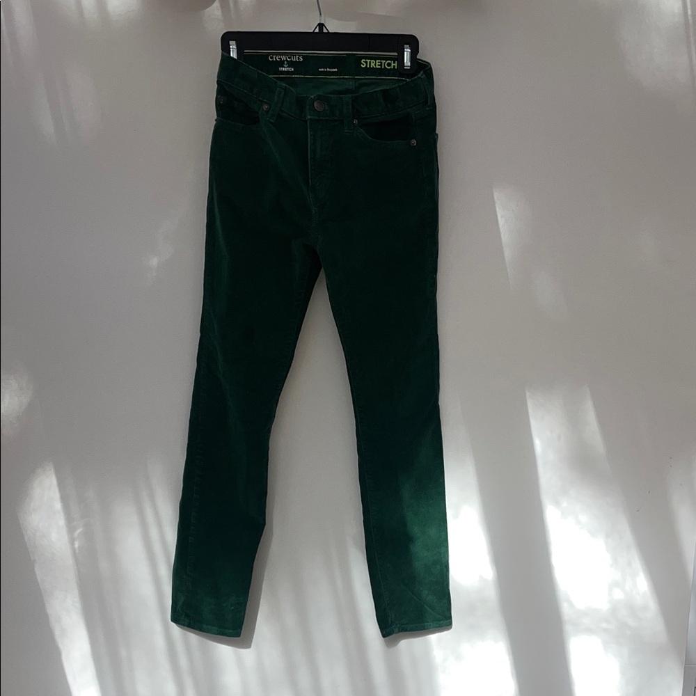 CrewCuts Green Corduroy Skinny Pants